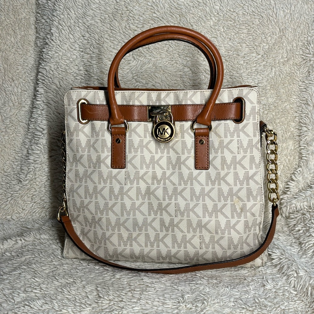 MICHAEL Michael Kors Beige and Brown Monogram Bag